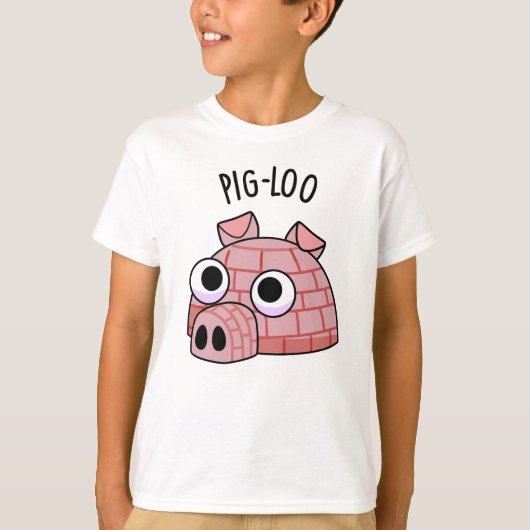 Pig-loo Funny Igloo Pun T-shirt (Voorkant)
