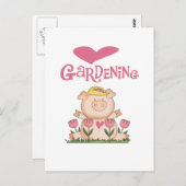 Pig Love Gardening Tshirts and Gifts Briefkaart (Voorkant / Achterkant)