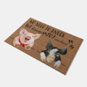 Pig Lover Doormat Gift, Funny Pig Indoor Mat (Schuin)
