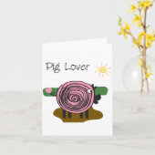 Pig Lover kaart (Gele Bloem)