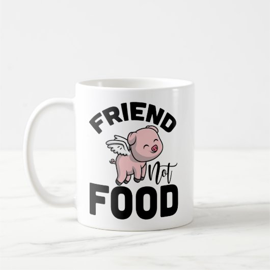 Pig Lover Mok: Vriend Niet Eten Koffiemok (Links)
