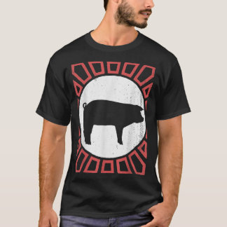 Pig Lover Retro Style Animal 4577 T-shirt