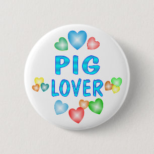 PIG LOVER RONDE BUTTON 5,7 CM
