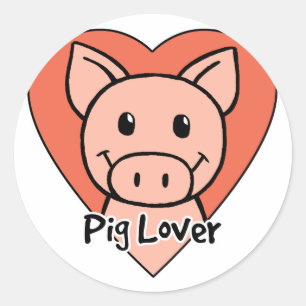 Pig Lover Ronde Sticker