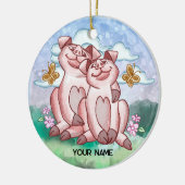 Pig Lovers   Keramisch Ornament (Links)