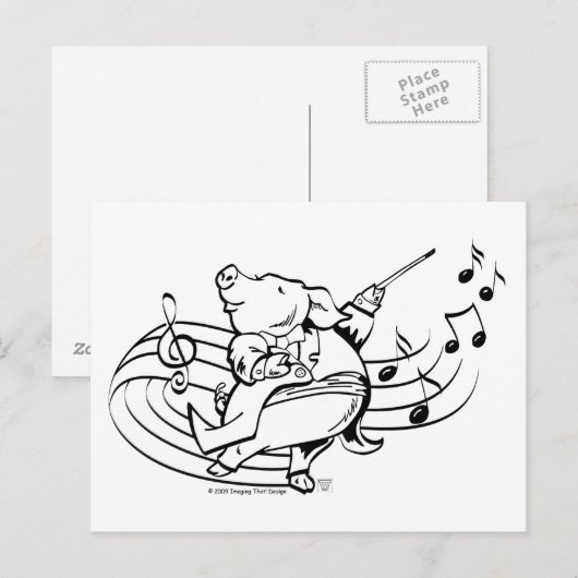 Pig Maestro Briefkaart (Voorkant / Achterkant)