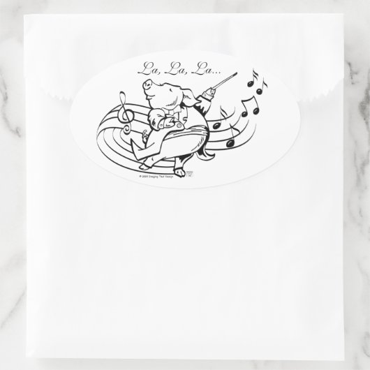 Pig Maestro Ovale Sticker (Tas)