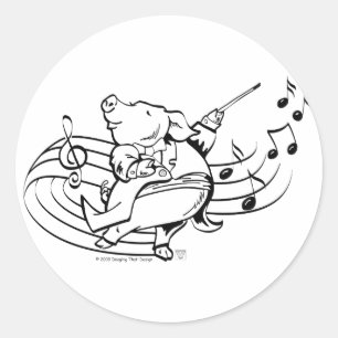 Pig Maestro Ronde Sticker