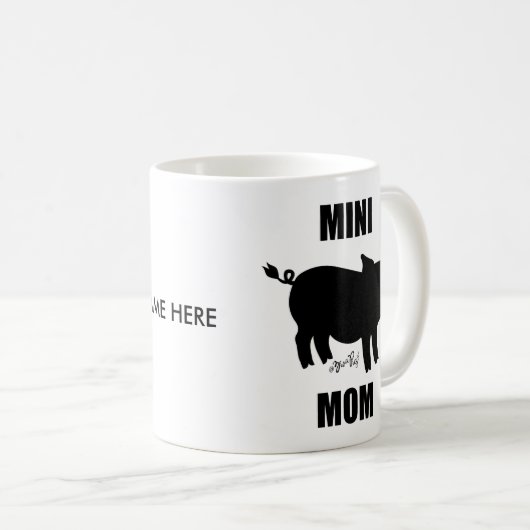 Pig mam Coffee Mok door @ZivaPig (Voorkant rechts)