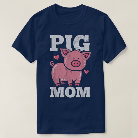 Pig mam Mama Heart Cute T-shirt (Design voorkant)