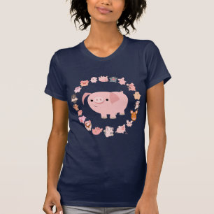 Pig Mandala Lady T-shirt