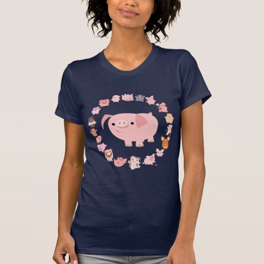 Pig Mandala Lady T-shirt (Voorkant)