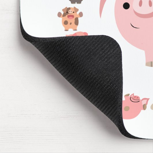 Pig Mandala mousepad Muismat (Hoek)