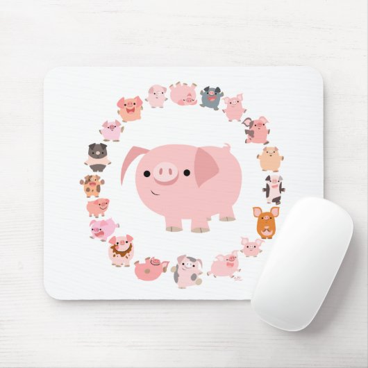 Pig Mandala mousepad Muismat (Met muis)