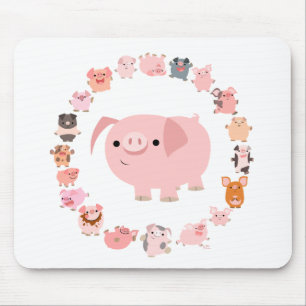 Pig Mandala mousepad Muismat