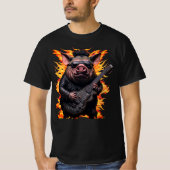 Pig Metal Gitaar I Ham Rock and Roll Muzikant Hot T-shirt (Voorkant)