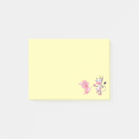 Pig n' Bull Boerderij Life Post-it® notes 4 x 3 (Voorkant)