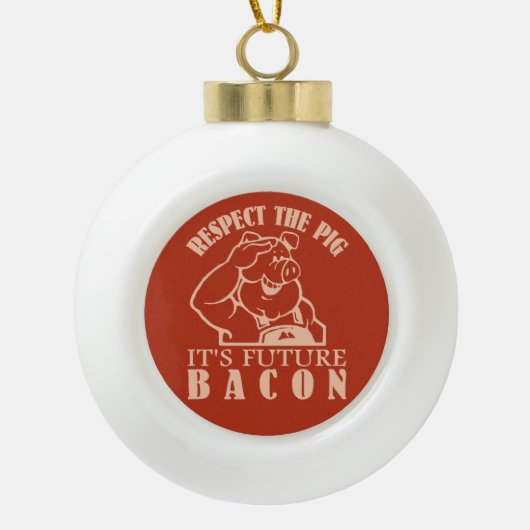 PIG NAAR aangepast ornament BACON (Voorkant)
