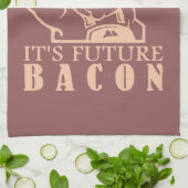 PIG NAAR aangepaste keukenhanddoeken BACON (Gevouwen)
