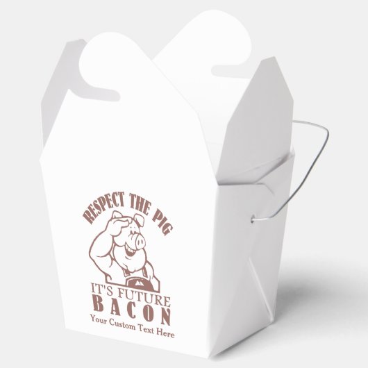 PIG-naar-BACON aangepaste startdozen Bedankdoosjes (Geopend)