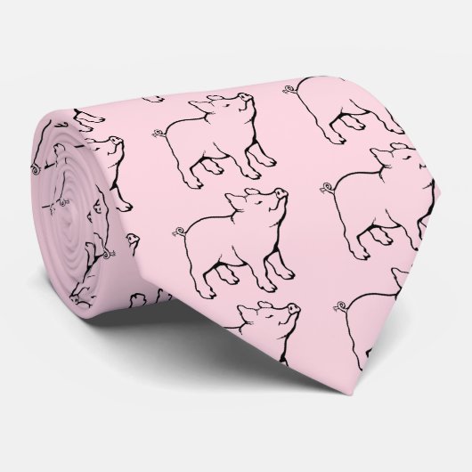 Pig Necktie Stropdas (Opgerold)