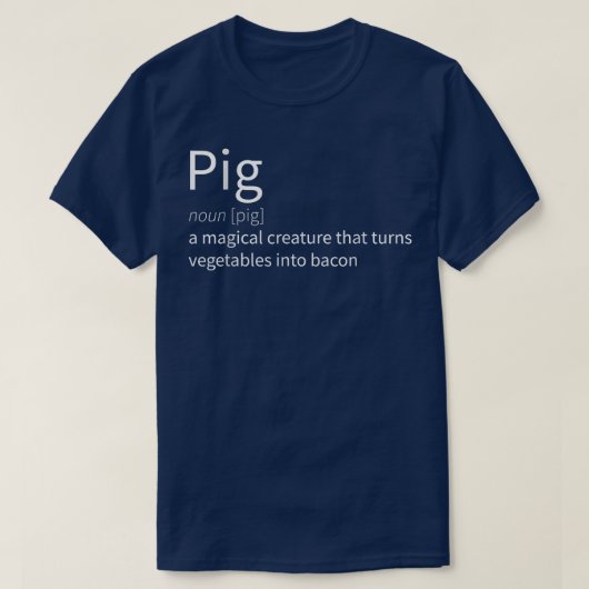 Pig Noun A Magical Creature Barbeque Grilling BBQ  T-shirt (Design voorkant)