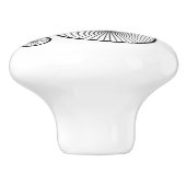 Pig of Hog Riding a Penny Farthing Bike Keramische Knop (Zijkant)