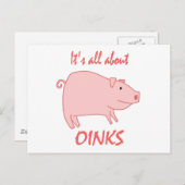 Pig Oinks Briefkaart (Voorkant / Achterkant)