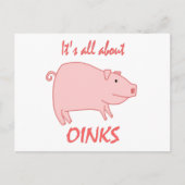 Pig Oinks Briefkaart (Voorkant)