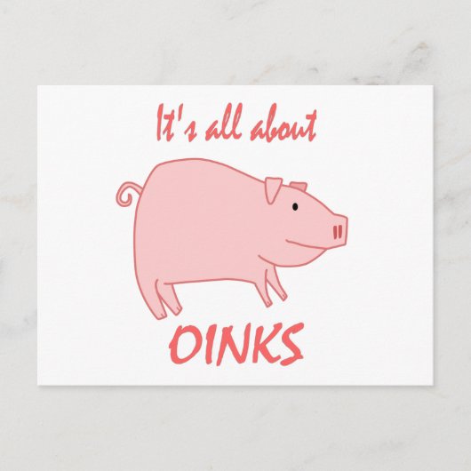 Pig Oinks Briefkaart (Voorkant)