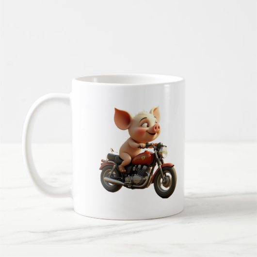 pig on a hog mug koffiemok (Links)