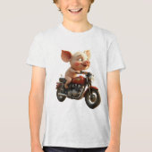 pig on a hog Tri-Blend shirt (Voorkant)