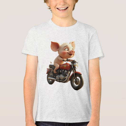 pig on a hog Tri-Blend shirt (Voorkant)