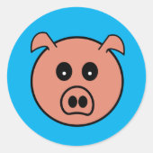 PIG ONTWERP RONDE STICKER (Voorkant)