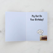 Pig Out Birthday Kaart (Binnen)