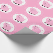 Pig Out Het is een feestje Little Pink Piggy Verja Cadeaupapier (Hoek)