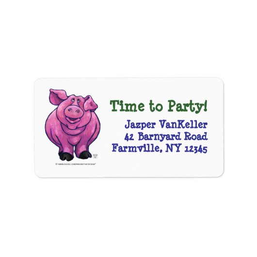 Pig Party Center Etiket (Voorkant)