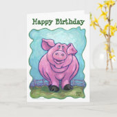 Pig Party Center Kaart (Gele Bloem)