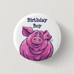 Pig Party Center Ronde Button 3,2 Cm