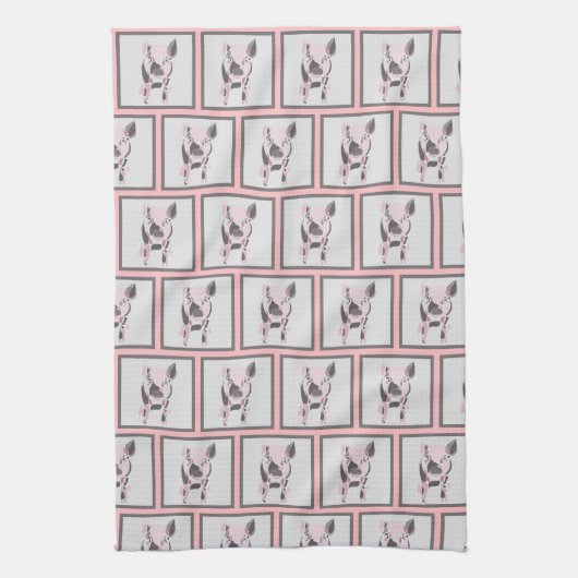 Pig Pattern Kitchen Towel Theedoek (Verticaal)