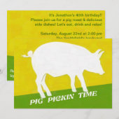 PIG PICKIN TIJD KAART (Voorkant / Achterkant)