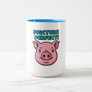 Pig Picture Perfect Design Tweekleurige Koffiemok