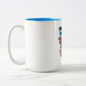 Pig Picture Perfect Design Tweekleurige Koffiemok (Links)