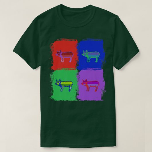 pig pigs Pop art Premium T-shirt (Design voorkant)