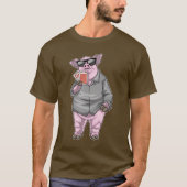 Pig Poker kaarten T-shirt (Voorkant)