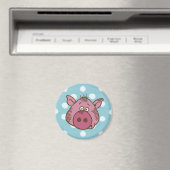 Pig Polka Dot Magnet (in blauw en roze) (Insitu (Vaatwasser))