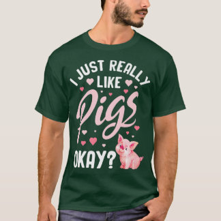 Pig Pork Piggy Piglet Boar Swine Hog Piglets Pink  T-shirt