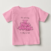 Pig Pyramid Baby/Kinder Funny T-Shirt (Voorkant)