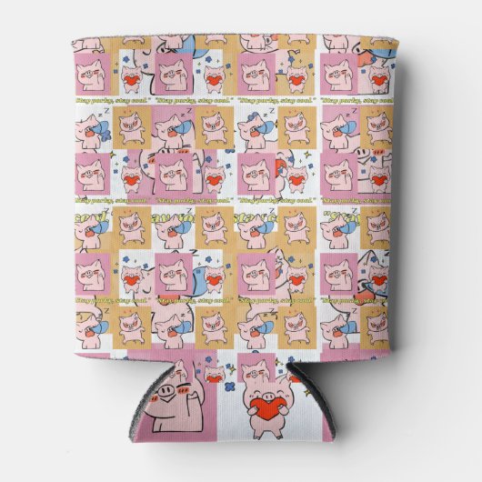 Pig Quote gezichten Blikjeskoeler (Voorkant)