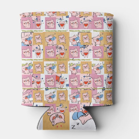 Pig Quote gezichten Blikjeskoeler (Achterkant)